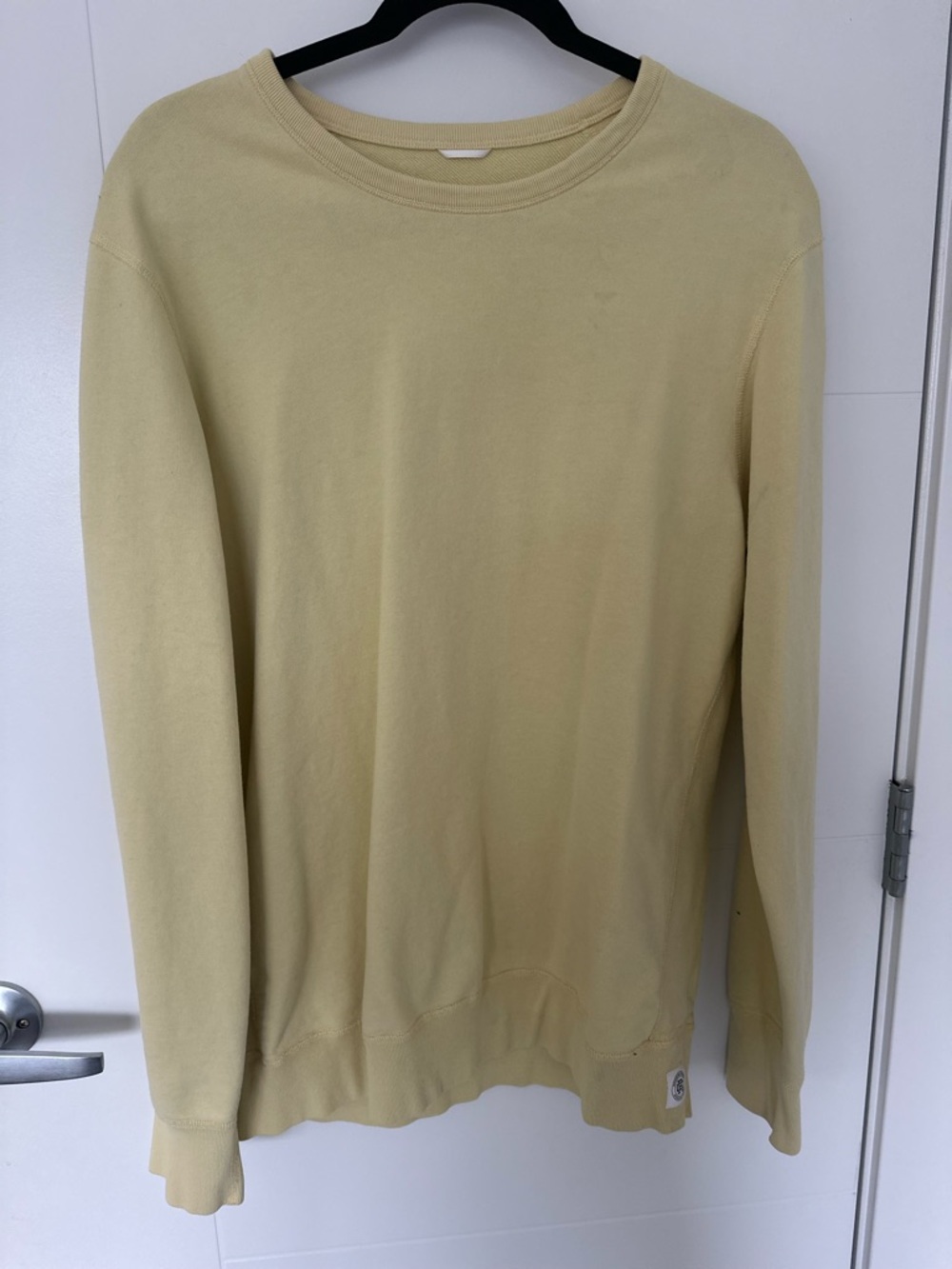 Reigning Champ Light Yellow Crewneck Sweater